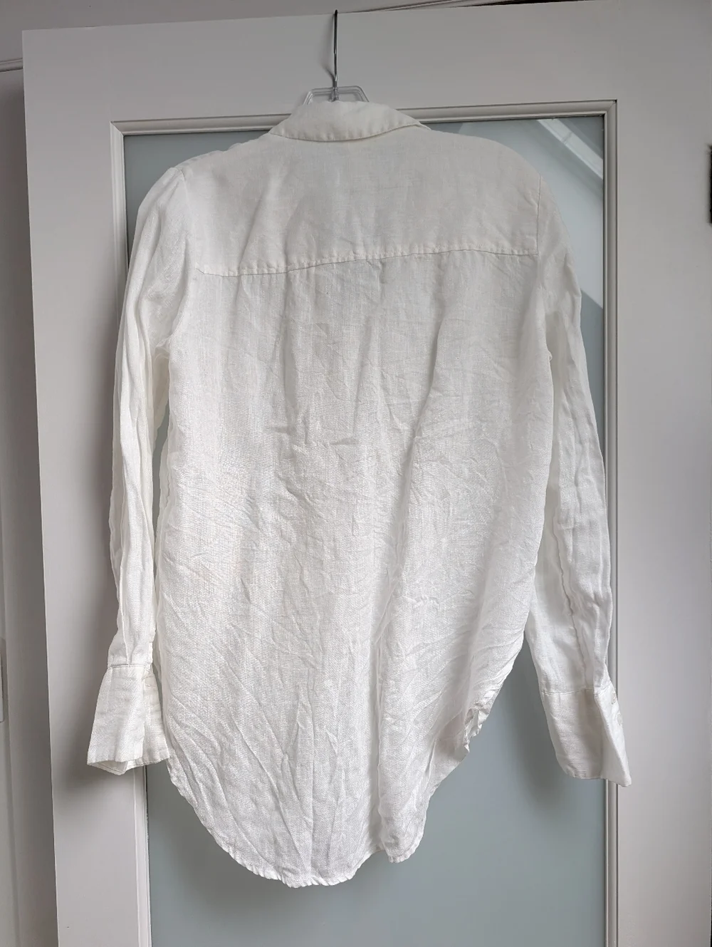 White Linen Button Up - Size 4/Small - Picture 4 of 4